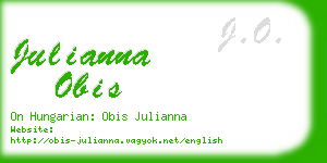 julianna obis business card